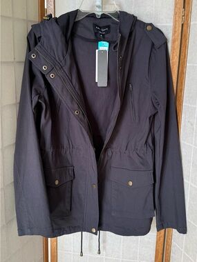 Eden Society Holly Contrast Hood Cargo Jacket - Dark Gray Sz M